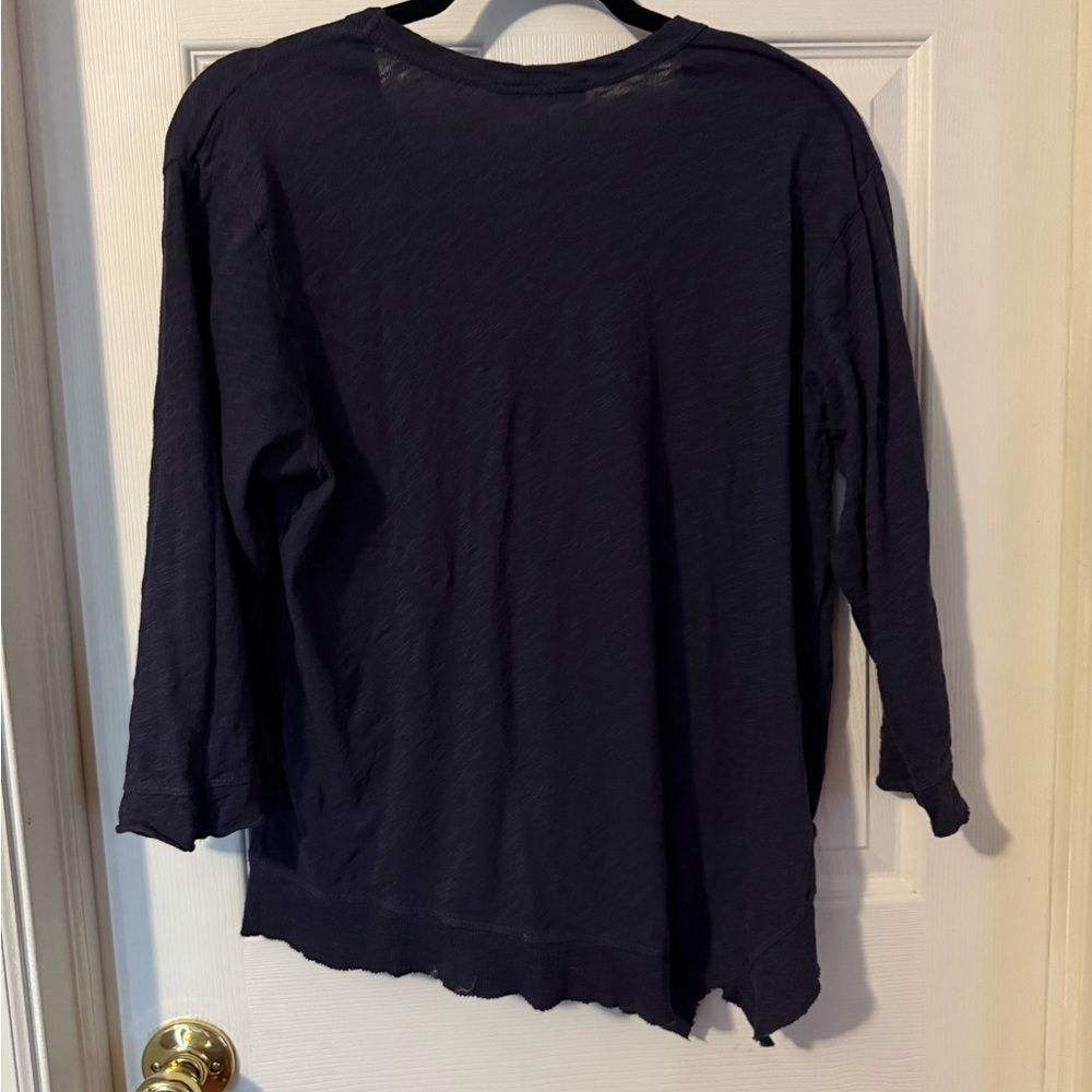 Wilt Navy cotton distressed tee